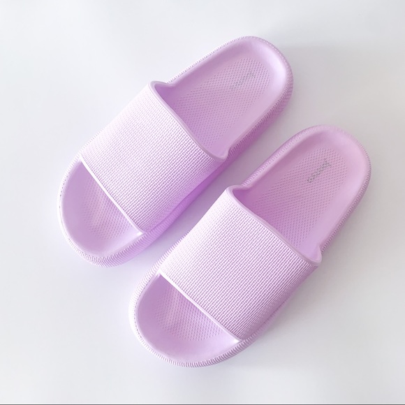 Joomra Shoes - Joomra Pillow Slides Slippers in Lilac Lavender